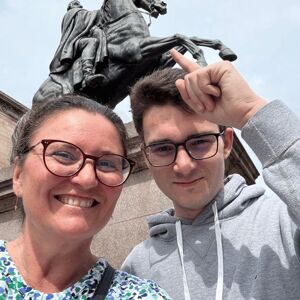 Group of friends Race Across the World event at Christmas